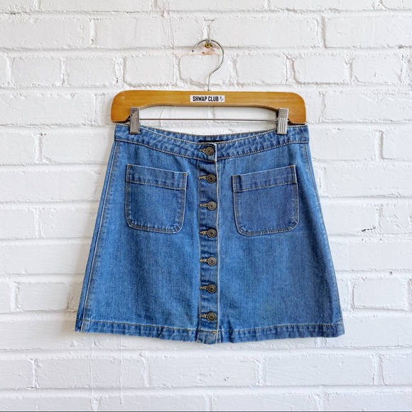 Brandy Melville Dresses & Skirts - ⚡️3/$25 ⚡️BRANDY MELVILLE denim A line skirt